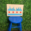 Chicago Skyline Silhouette - Artisan-Crafted Wooden Panel - Urban Chic Home Decor