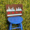 Chicago Skyline Silhouette - Artisan-Crafted Wooden Panel - Urban Chic Home Decor
