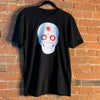 Chicago Flag Skull T-Shirt by Black Angel Designs