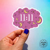11:11 Sticker - Inspirational Mirror Sticker - Reflective Decal for Positive Affirmation & Mindfulness