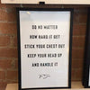 Tupac Shakur Wisdom Quote - Plexiglass Art Print with Elegant Frame